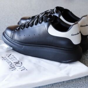 Alexander McQueen Black and White Men's Shoes